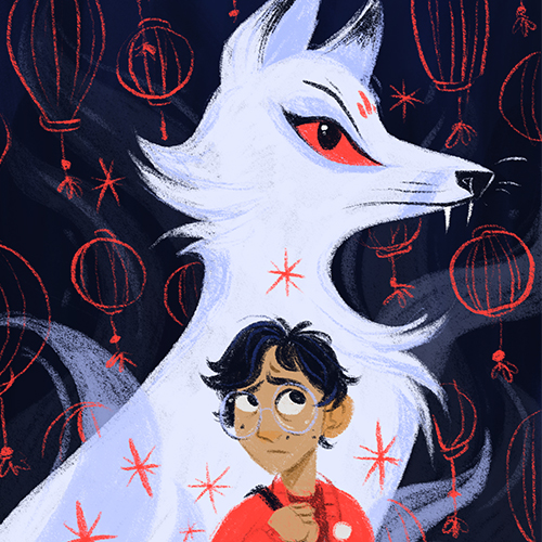 illustration of Bertram and Nim from my novel Snaggleteeth